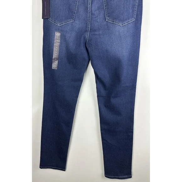 NWT NYDJ Alina Skinny Legging Blue Denim Stretch Echo Valley Medium Wash Size 14 - Picture 13 of 14